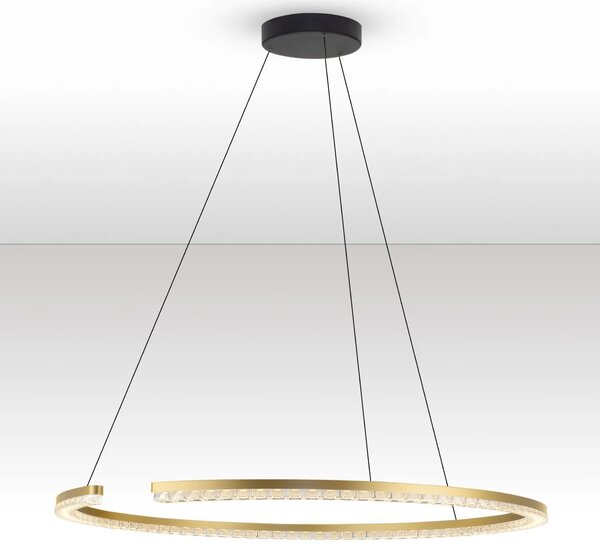LED moderný luster Gleamy 85 Zlatá