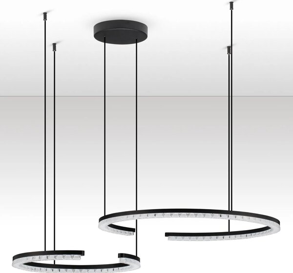 LED moderný luster Gleamy 2 Čierna