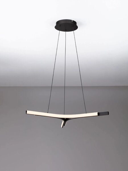 LED moderný luster Nue Čierna