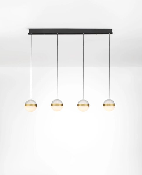 LED moderný luster Alaz Zlatá 4 line