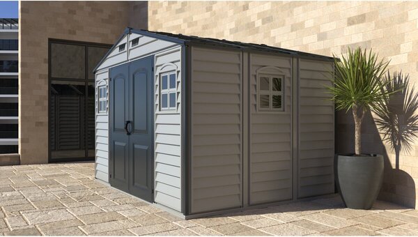 WoodSide Plus Záhradný domček 233 x 325 x 240 cm, vinylový, šedá/antracit DURAMAX 30227
