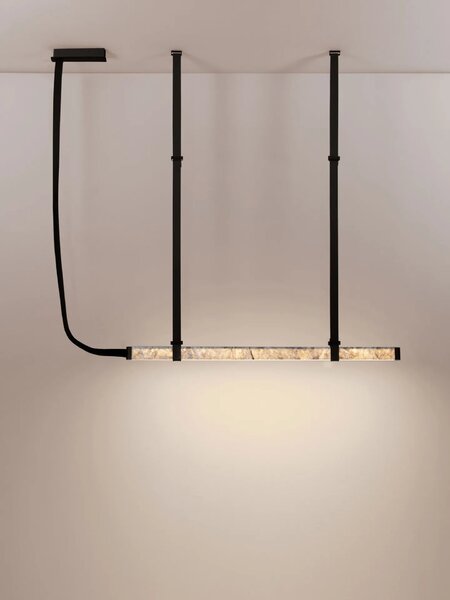 LED moderný luster Valley Čierna 25W