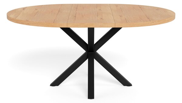 JEDÁLENSKÝ STÔL, čierna, divoký dub, 120(160)/120/76 cm MID.YOU - Stoly, Online Only