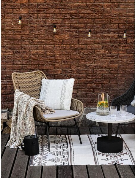 Béžovohnedý obojstranný vonkajší koberec z recyklovaného plastu Green Decore Afra, 90 x 150 cm