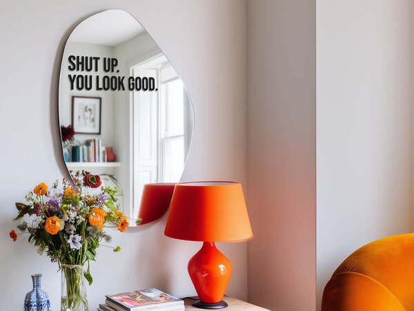 Nálepka na zrkadlo S15 – Shut up. You look good