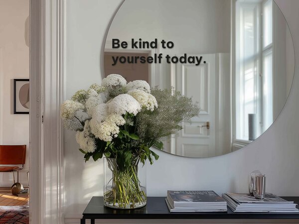 Nálepka na zrkadlo S26 – Be kind to yourself today
