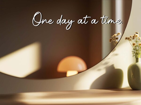 Nálepka na zrkadlo S24 – One day at time