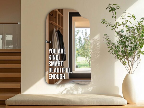 Nálepka na zrkadlo S23 – You are kind, smart, beautiful, enough