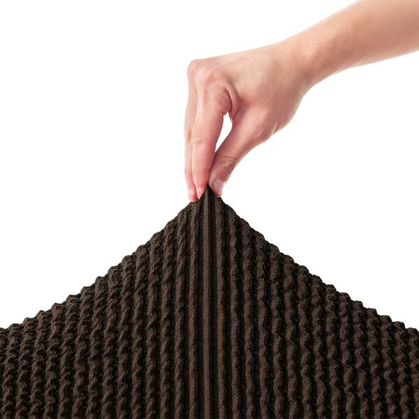 Bielastické poťahy COSTINA tabaková kreslo ušiak (š. 60 - 110 cm)