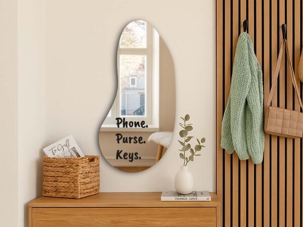 Nálepka na zrkadlo S31 – Phone. Purse. Key