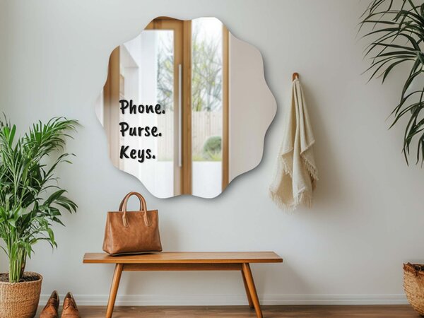 Nálepka na zrkadlo S31 – Phone. Purse. Key