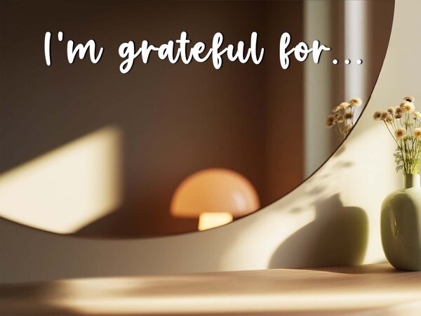 Nálepka na zrkadlo S29 – I’m grateful for