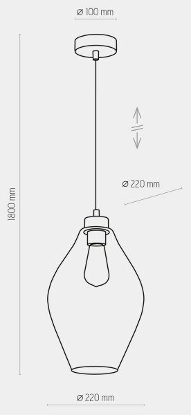 Luster na lanku TULON 1xE27/60W/230V