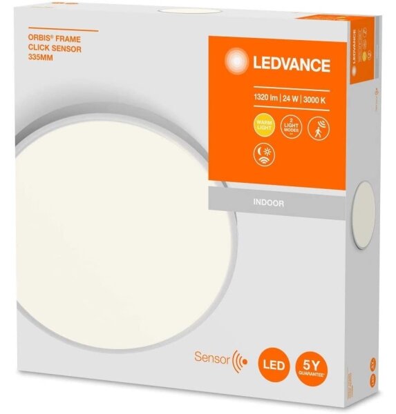Ledvance - LED Stropné svietidlo so senzorom ORBIS LED/24W/230V 3000K