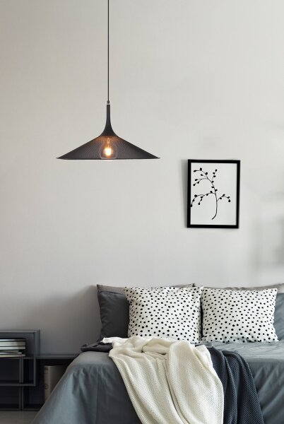 Luster na lanku KIRUNA 1xE27/40W/230V pr. 50 cm čierna