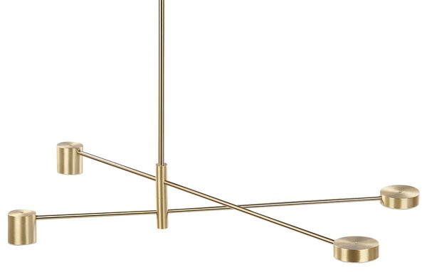 Závesná lampa 4 svetlá zlatá kovová minimalistická moderná obývacia izba spálňa