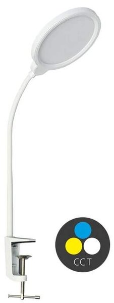 LED stmievateľná stolová lampa , nastaviteľná farba svetla, 500lm, 10W, biela (LU13A-BI)