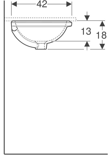 Geberit Variform umývadlo 33x33 cm okrúhly podpultové umývadlo biela 500.747.01.2