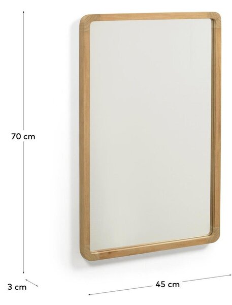 Nástenné zrkadlo s dreveným rámom 45x70 cm Shamel – Kave Home