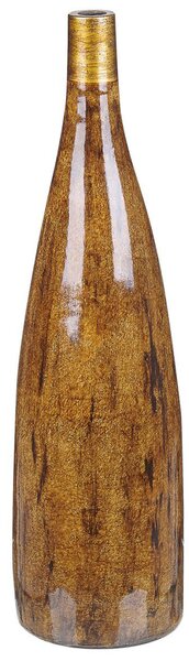 Dekoratívna váza hnedá terakotová s efektom dreva 52 cm elegantná obývacia izba spálňa