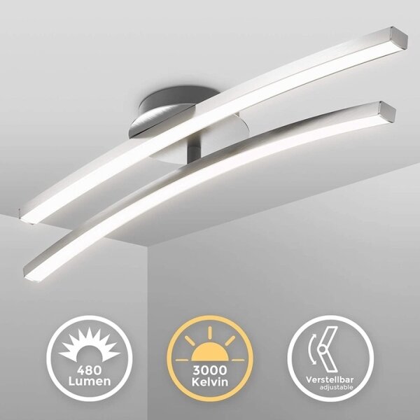 LED stropné svietidlo 2xLED/6W/230V lesklý chróm