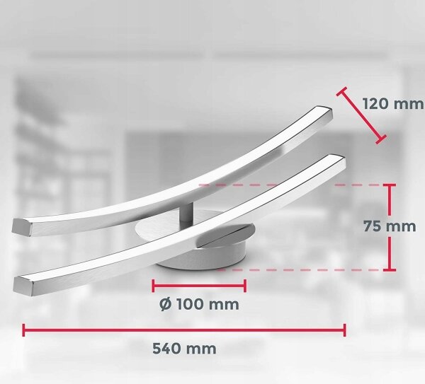 LED stropné svietidlo 2xLED/6W/230V lesklý chróm