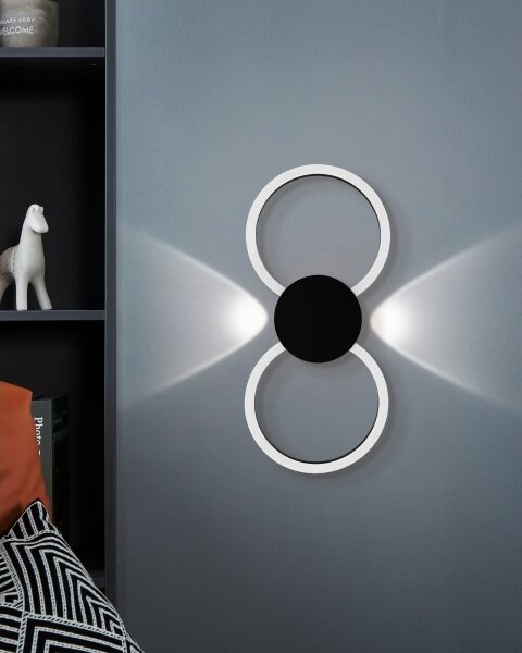 Eglo 902124 - LED nástenné svietidlo VENTICELLO LED/20W/230V + LED/0,91W čierna