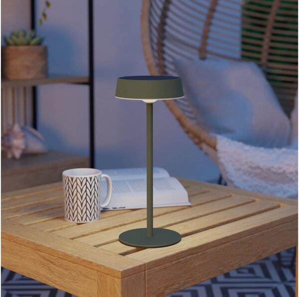 Eglo 75878-LED Solárne dobíjateľná stolová lampa SIMERI LED/3W/5V 1800mAh IP44 zelená