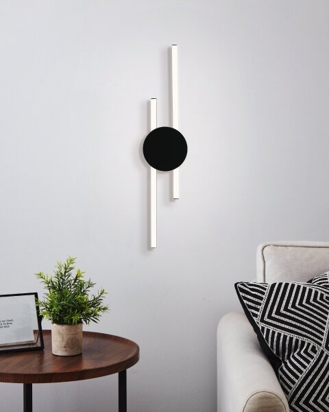Eglo 902123 - LED nástenné svietidlo VENTICELLO LED/20W/230V + LED/0,91W čierna