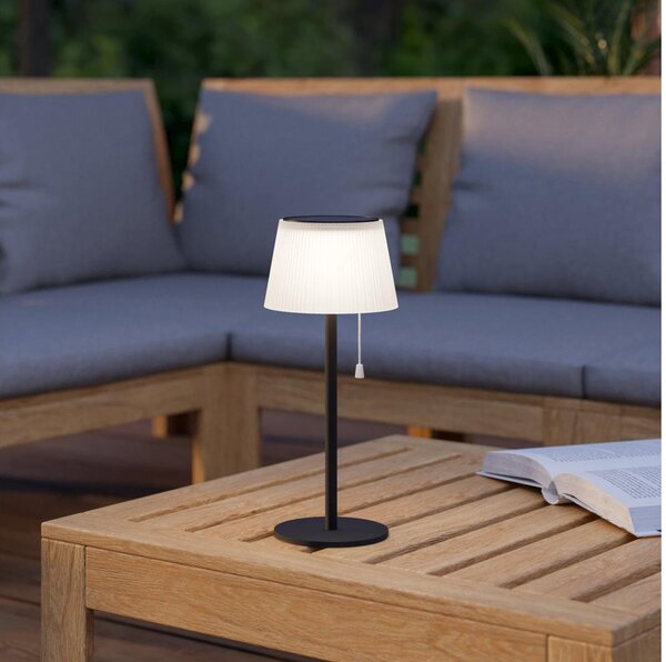 Eglo 901898 -LED Solárna stolná lampa SCORDIANO LED/2,3W/3,7V 1800mAh IP44 čierna