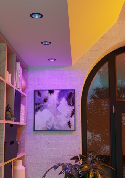 Eglo 902298 - LED RGBW stmievateľné dymové podhľadové svietidlo YEBRA-Z LED/4,8W/230V IP44 čierne
