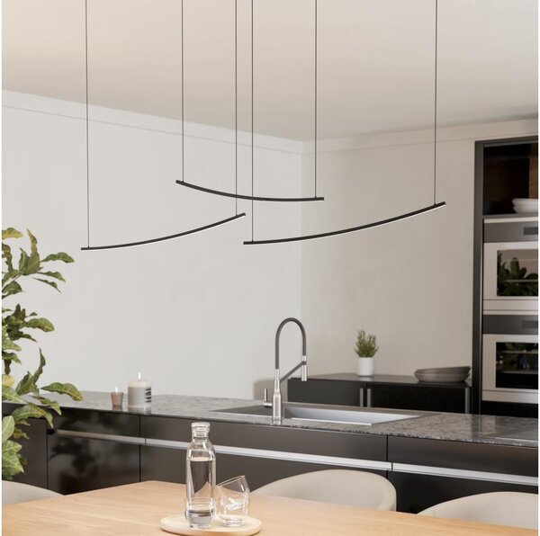Eglo 902166 - LED stmievateľný závesný luster na lanku VILLEGGI LED/22W/230V 2700/4000/6500K čierna