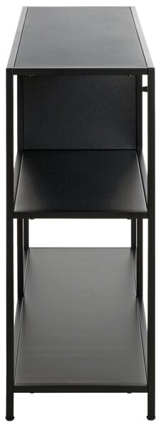 REGÁL, čierna, oceľ, 100/75/30 cm - Online Only drobný nábytok, Online Only