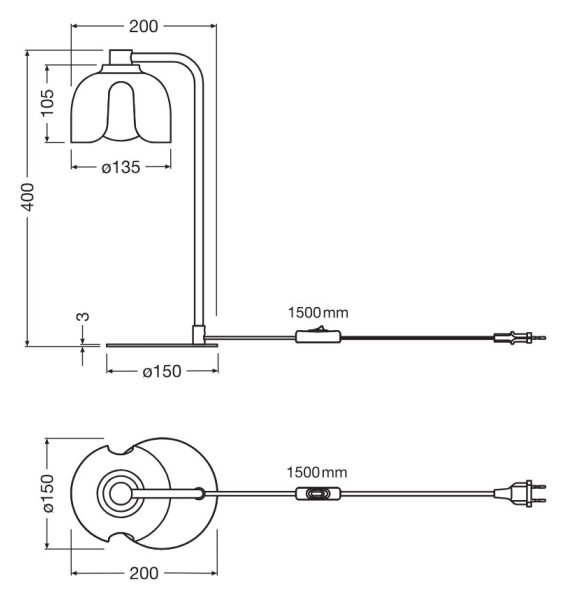 Osram - Stolná lampa DECOR COROLLE 1xG9/20W/230V červená