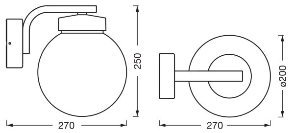Osram - Vonkajšie nástenné svietidlo ENDURA CLASSIC 1xE27/40W/230V IP54 antracit