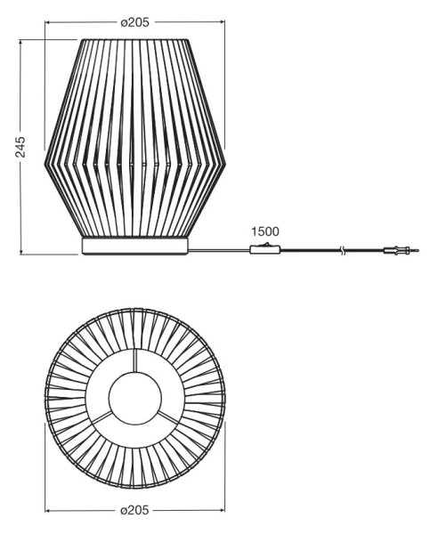 Osram - Stolná lampa DECOR STRIPES 1xE14/5W/230V béžová