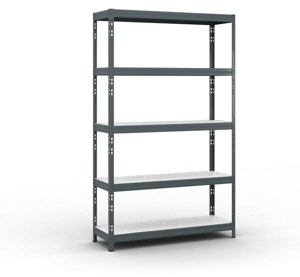 Policový regál 1966x1200x400 mm, nosnosť 280kg