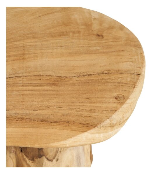 Okrúhly odkladací stolík z teakového dreva ø 40 cm Palena – House Nordic