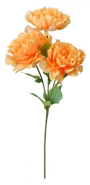 Umelá kvetina chryzantéma s oranžovými kvetmi - 15*10*61 cm - Clayre & Eef