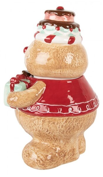 Keramická dóza perníček Gingerbread Man - 17*14*24 cm - Clayre & Eef