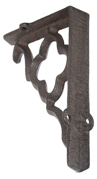 Hnedá litinová policová konzola - 4*13*16 cm - Clayre & Eef