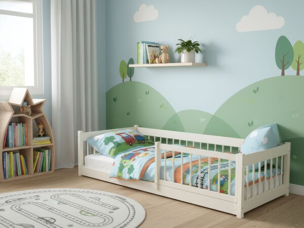 Wilsondo Detská drevená montessori posteľ 180x80 Lesanka - kašmír