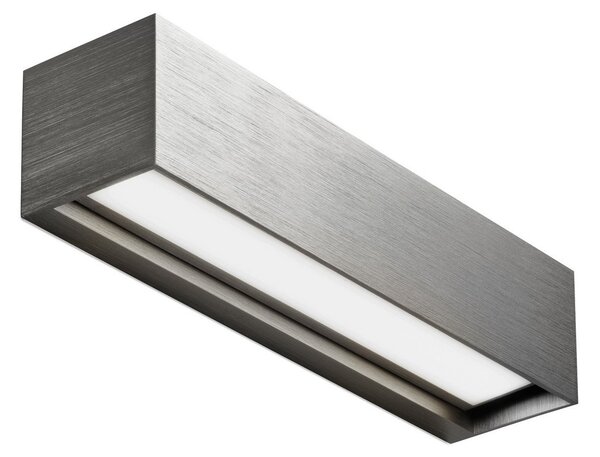 Nástenné Svietidlo LIGHT-POINT, Linea W2, stmievateľné, Sivá, Obývacia izba, Hliník, Dizajnový