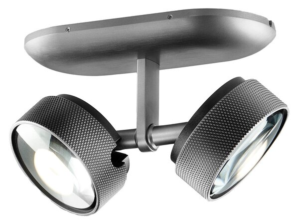 Stropné Lampa LIGHT-POINT, Cosmo C2, stmievateľné, Sivá, Obývacia izba, Hliník, Dizajnový