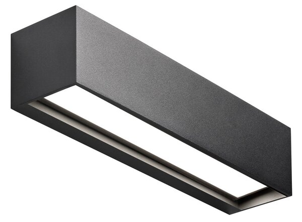 Nástenné Svietidlo LIGHT-POINT, Linea W2, stmievateľné, Čierna, Obývacia izba, Hliník, Dizajnový