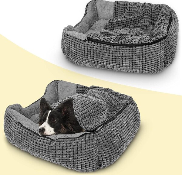 PuppyJoy Peliešok pre psov a mačky MANCHE veľ. L 76x61 cm sivý