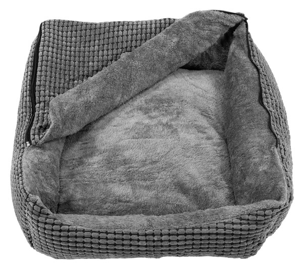 PuppyJoy Peliešok pre psov a mačky MANCHE veľ. L 76x61 cm sivý