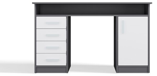 TP Living Písací stôl ADA 125 cm antracit/biely