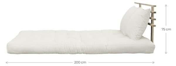 Rozkladacia pohovka s hnedým poťahom Karup Design Shin Sano Natural/Mocca