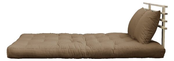 Rozkladacia pohovka s hnedým poťahom Karup Design Shin Sano Natural/Mocca